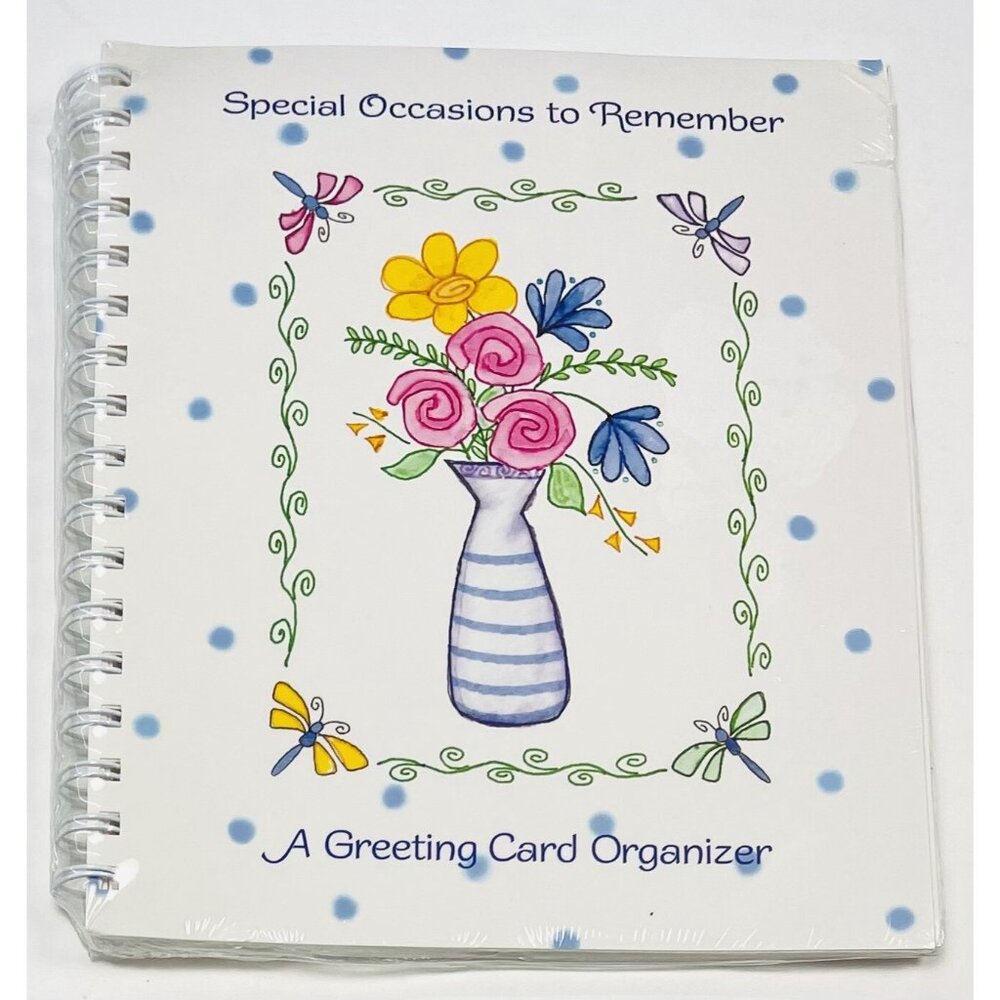 1999 Special Occasions to Remember GREETING CARD ORGANIZER Gina B Design NIP NEW